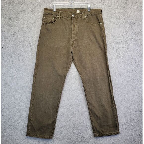 Levi's Other - Vintage Levi 501 Jeans‎ Men's 36x30 Green Button Classic Straight Leg 40x32 Tag
